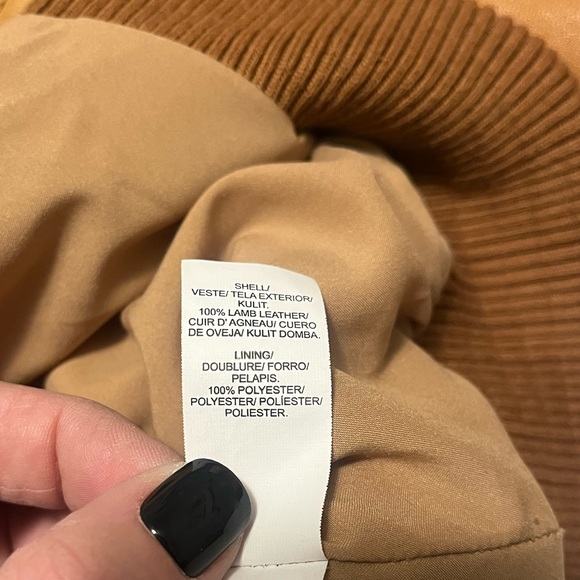 Lucky Brand tan leather jacket - Picture 6 of 6